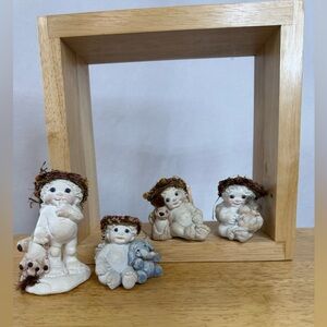 Dreamsicle Ceramic Cherub Angel Figurines (set of 4)